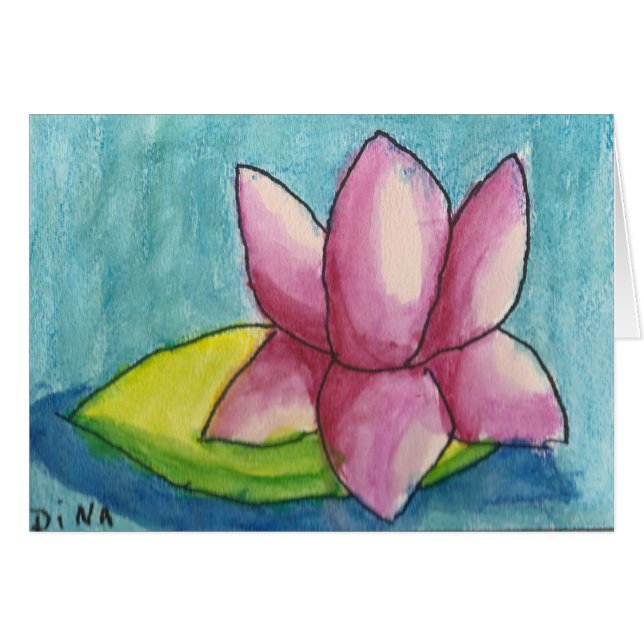 Cartão de Dina Waterlily (Frente horizontal)