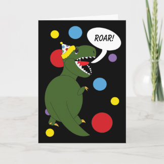 Cartão de Dinossauro Birthday T-Rex