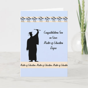 Cartão de Diploma de Mestrado para Filho