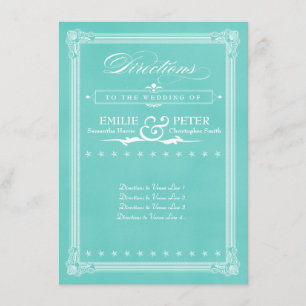 Cartão de direção do estilo de Poster azul de ovo