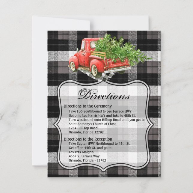 Cartão de Direção XMAS XMAS Xadrez de Búfalo C 4.2 (Frente)