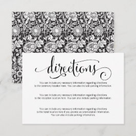Cartão de Direções de Casamento com Roteiro Modern