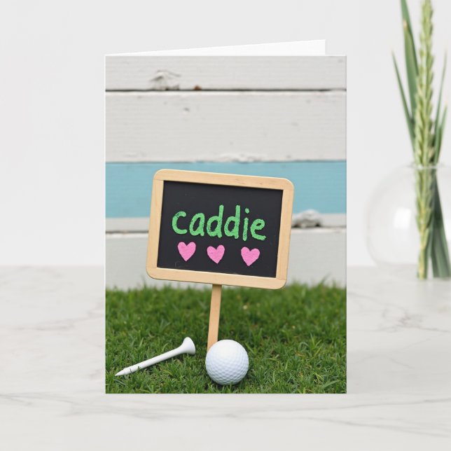 Cartão de Diversão de Golfe com Quadro de Giz de C (Frente)