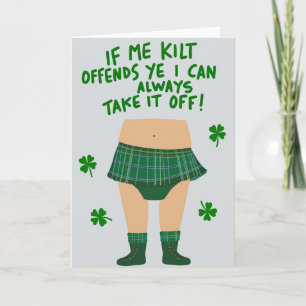 Cartão de Diversão Humor Kilt