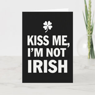 Cartão de Diversão Irlandês Beije-Me Não