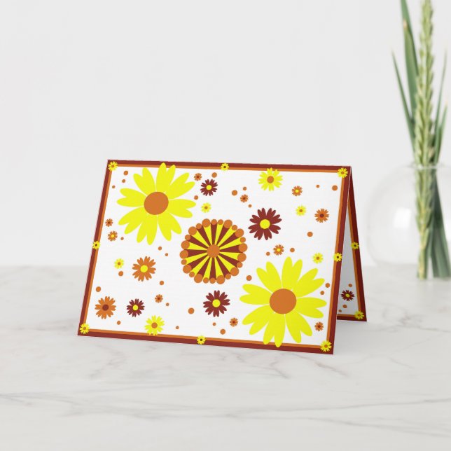 Cartão de Diwali da flor (Frente)