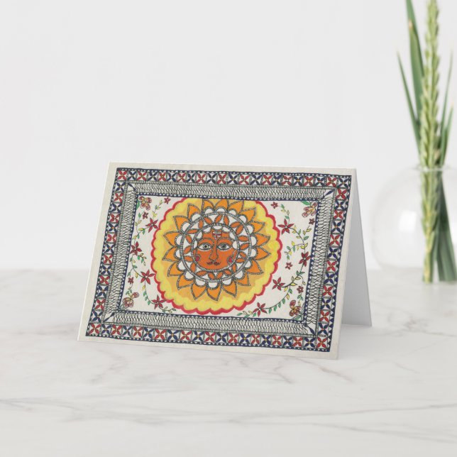 Cartão de Diwali Sun (Frente)