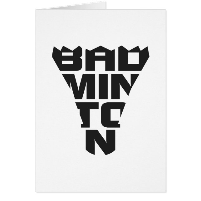 Cartão de dobramento do Badminton (Frente)