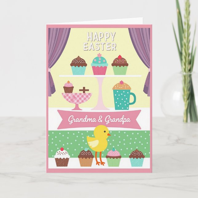 Cartão de Doce Celebração da Primavera (Frente)