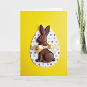 Cartão de Doce de Coelhinho de Chocolate