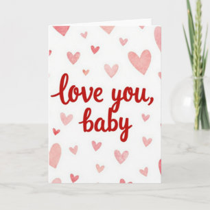 Cartão de Doces Corações Amor Você Bebê