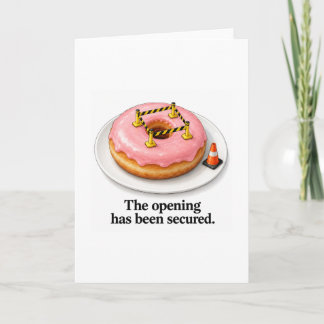 Cartão de Donut de Segurança Engraçado Protegido