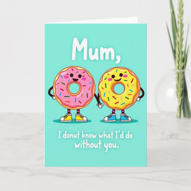Cartão de Donut do Dia das Mães (Frente)