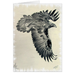 Cartão de Eagle dourado