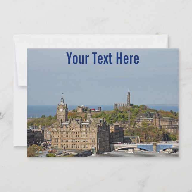 Cartão de Edimburgo Personalizável, Escócia (Frente)