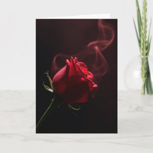 Cartão de Efeito de Fumaça de Rosa Romântica