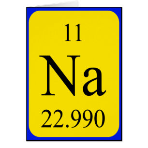 Cartão de elemento 11 - Sódio