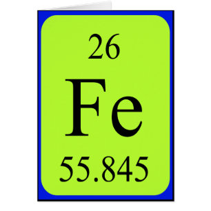 Cartão de elemento 26 - Ferro