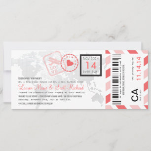 Cartão de Embarque Bilhete de Correio Aéreo Convit