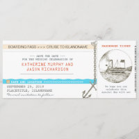 cartão de embarque de cruzeiro exceto data design