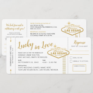 Cartão de Embarque para Casamento em Las Vegas