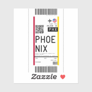 Cartão de embarque para o adesivo Phoenix (PHX)