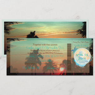 Cartão de Embarque pôr do sol havaiano PixDezines