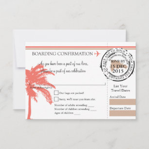Cartão de Embarque RSVP para a República Dominican