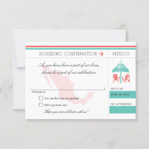 Cartão de Embarque RSVP para o México