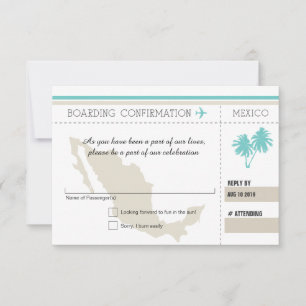 Cartão de Embarque RSVP PARA O MÉXICO