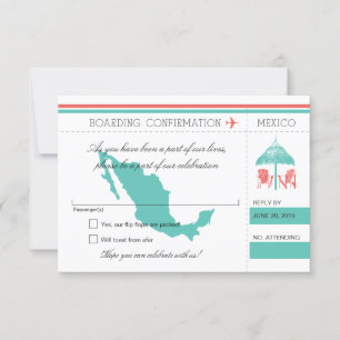 Cartão de Embarque RSVP para o México
