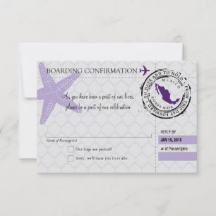 Cartão de Embarque RSVP para o México