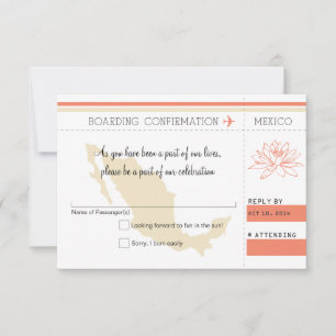 Cartão de Embarque RSVP PARA O MÉXICO