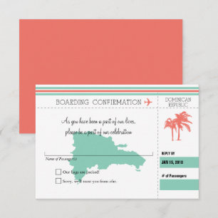 Cartão de Embarque RSVP PARA República Dominicana 