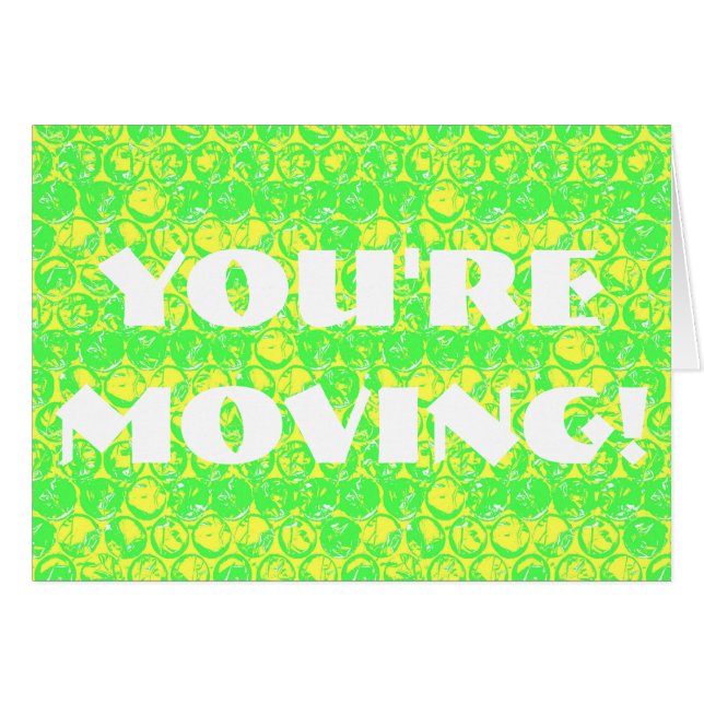 cartão de embrulho de bolhas de pop art (Frente Horizontal)