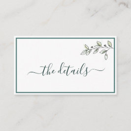 Cartão de Enclausuramento Botânico Verde Plano Mod