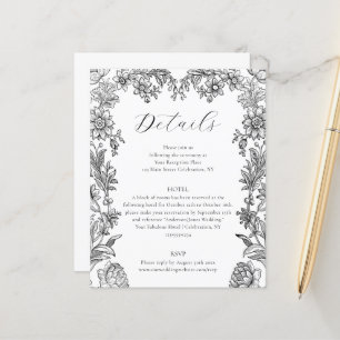 Cartão de Enclausuramento com Detalhes Botânicos F