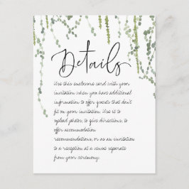 Cartão de Enclausuramento com Detalhes de Folhagen