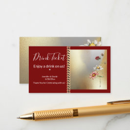 Cartão de Enclausuramento de Bilhete de Bebida Flo