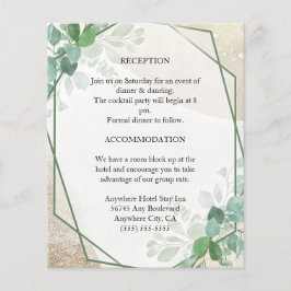 Cartão de Enclausuramento de Casamento Botânico Mi