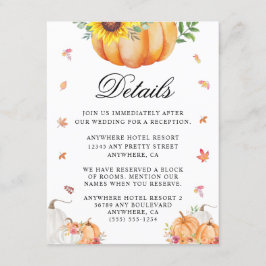 Cartão de Enclausuramento de Casamento de Abóbora