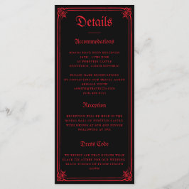 Cartão de Enclausuramento de Casamento Preto Verme