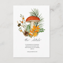 Cartão de Enclausuramento de Cogumelos da Floresta