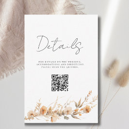 Cartão de Enclausuramento de Detalhes de Casamento