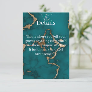 Cartão de Enclausuramento de Menu Kintsugi Dourado