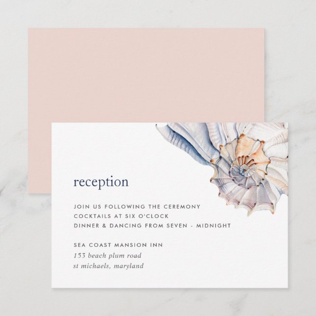 Cartão de Enclausuramento de Recepção à Beira-Mar (Frente/Verso)