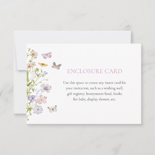 Cartão de Enclausuramento Personalizado de Flores  (Frente)