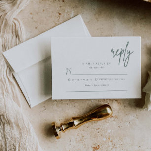 Cartão de Enclosure de Convite de Resposta Simples