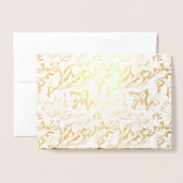 Cartão de Enclosure De Folha De Casamento - Lírios