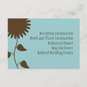 Cartão de Enclosure de girassol em azul